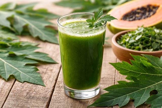 Uống nước ép lá đu đủ mỗi sáng có tác dụng gì?